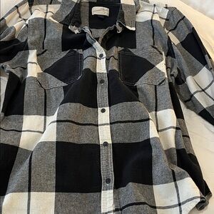 Black and White Plaid Ladie’s Shirt